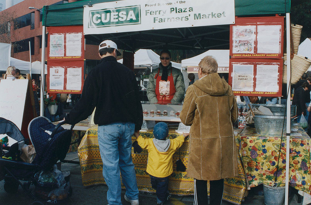 Info Booth at Ferry Plaza Farmers Market. Photo: Courtesy of CUESA