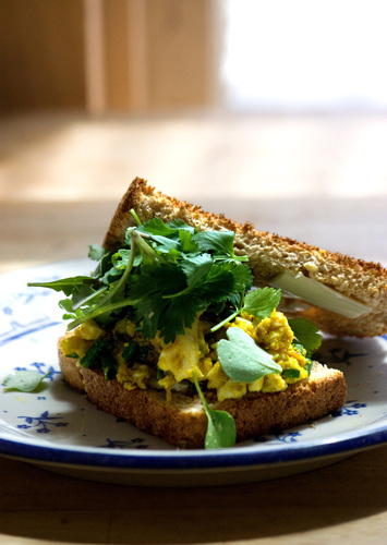 Curried Egg Salad Sandwich. Photo: T. Susan Chang for NPR