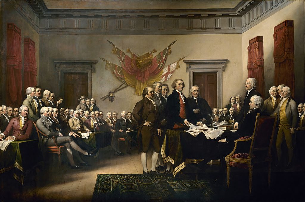 John Trumbull's painting, Declaration of Independence. Photography courtesy of US Capitol.