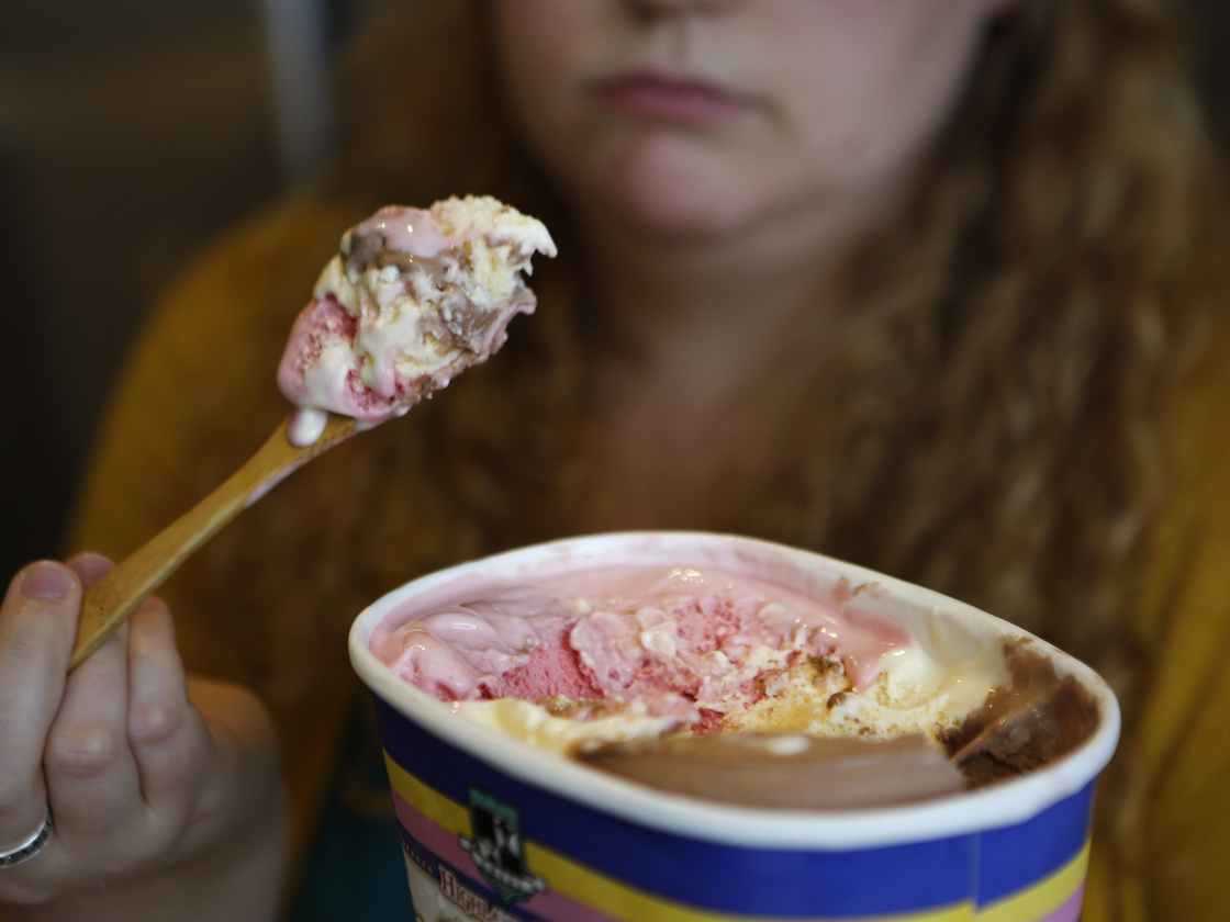 Feeling down? It could be messing with your ability to taste the fat in that carton of ice cream. Photo: Heather Rousseau/NPR