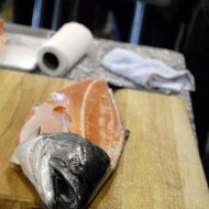 Salmon with one side filleted. Photo: Wendy Goodfriend