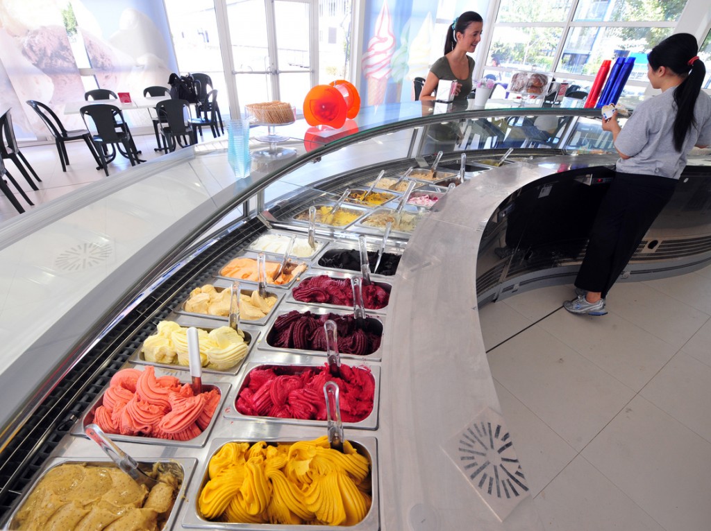 Thousands of students from around the world flock to courses near Bologna, in central Italy, at the headquarters of Carpigiani, the leading global manufacturer of gelato-making machines. Photo: Giuseppe Cacace/AFP/Getty Images