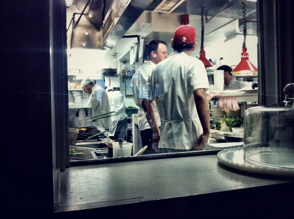 A view inside the kitchen at chef Peter Hoffman's farm-to-table restaurant, Back Forty West, in New York's Soho neighborhood. Photo: Simon Doggett/Flickr