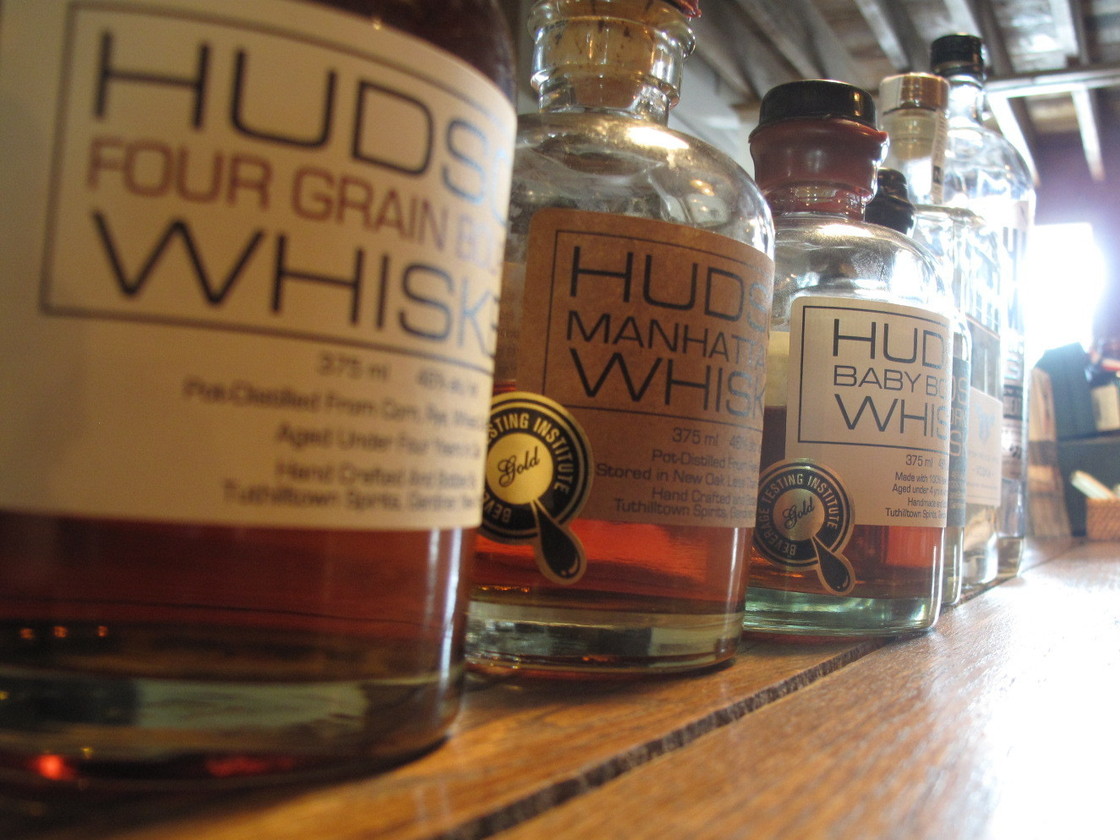 Tuthilltown Spirits in New York makes a clear corn whiskey, and the first legal aged whiskey in the state since Prohibition, among other products. Photo: Joel Rose/NPR