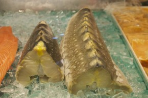 Sturgeon is a popular fish at Royal Market and Bakery. Photo by Sara Bloomberg