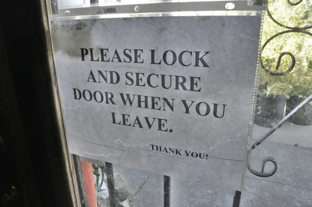 Don't forget to lock the door behind you. Photo: Lauren Benichou.