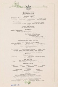 This vintage 1935 menu from the Royal Hawaiian Hotel lists flounder and red snapper, two local fish that an ecologist says have faded from Hawaiian menus over time. Photo: New York Public Library