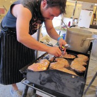 Brendan working the ginger beef