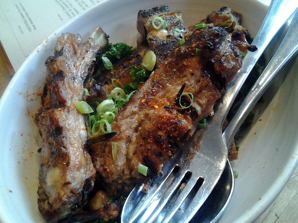 Pork spare ribs with shichimi togarashi, glazed in their own juices. Photo: Mary Ladd