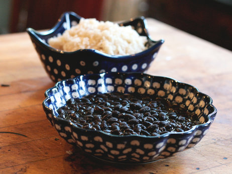 White Rice And Black Beans. Photo: Tom Gilbert for NPR