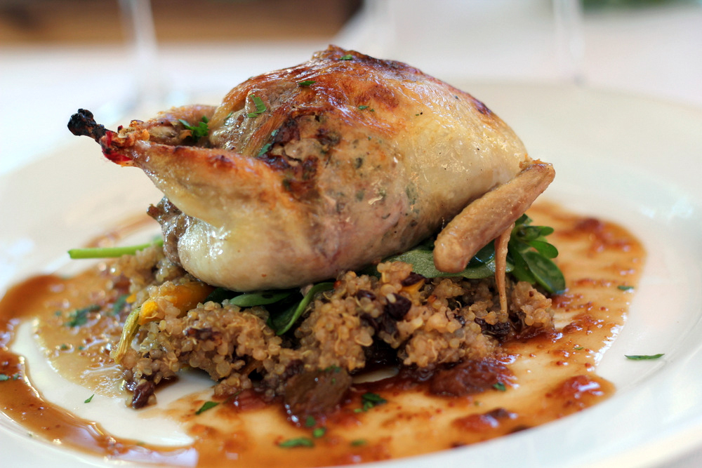 Boetticher and Miller’s recipe for fig and sausage stuffed quail, which is a hit in their stores, is included in the cookbook. Photo: Kate Williams