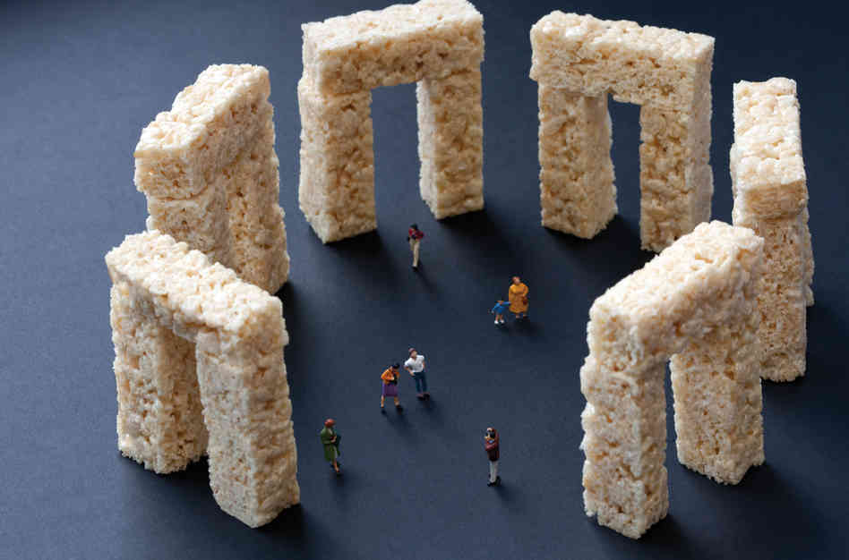 Rice Krispies Treats Stonehenge: "Famous landmarks always look different from how they appear in photographs." Photo: Christopher Boffoli/Courtesy Workman Publishing