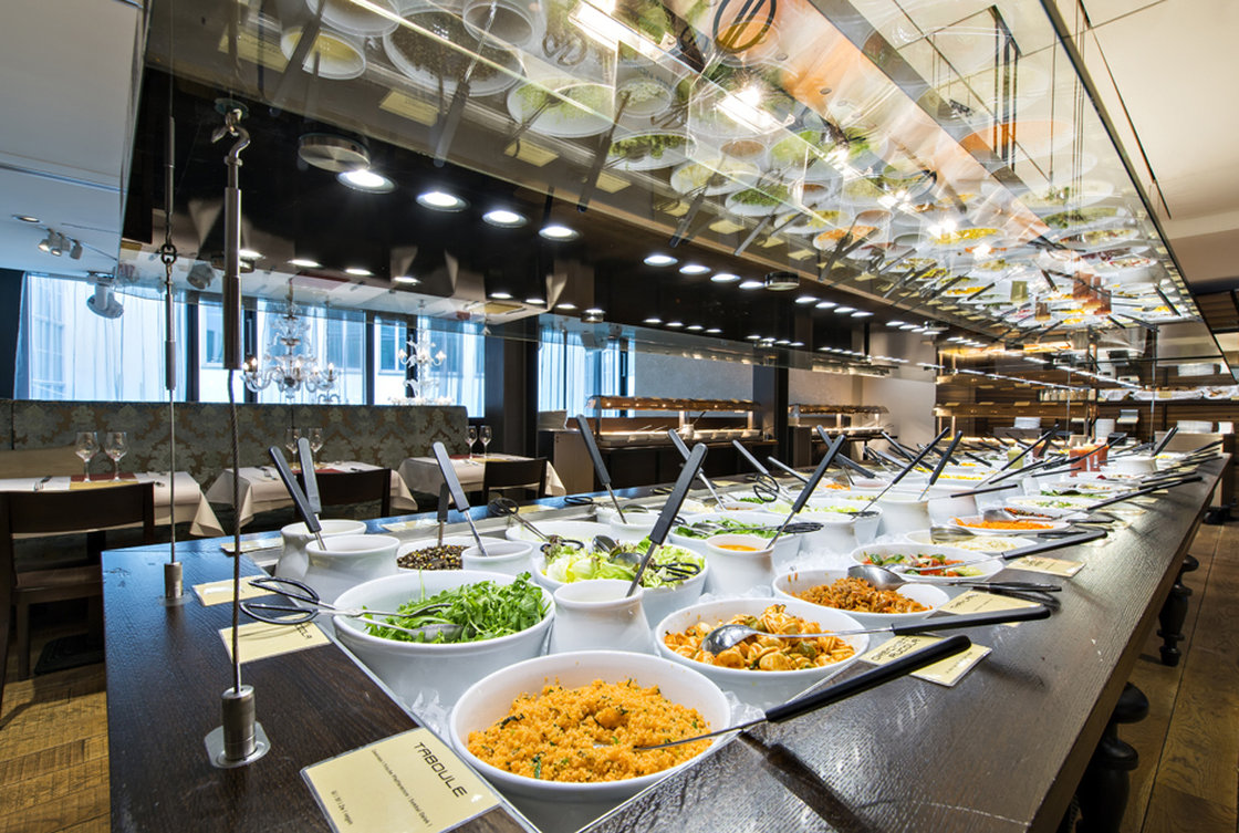 Today, Hiltl's features more than 100 items on its vast buffet and covers three floors, with seating for 500. Photo: Gian Giovanoli/Courtesy Hiltl