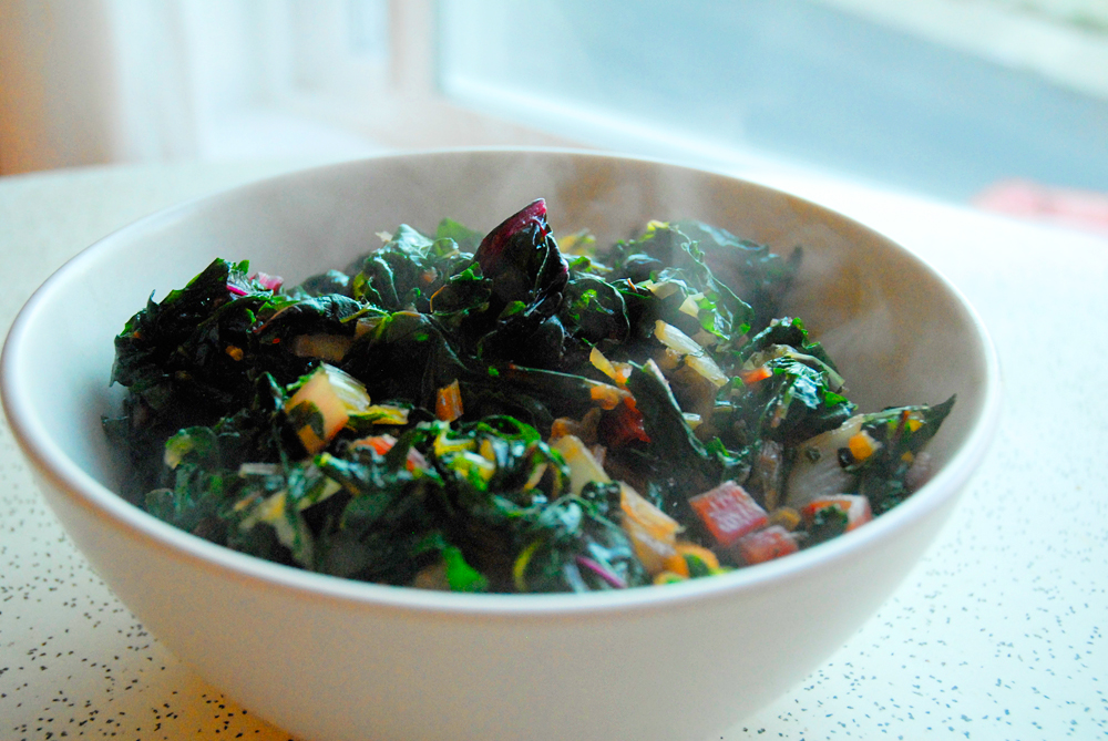 Sauteed Winter Greens with Add-Ins. Photo: Wendy Goodfriend
