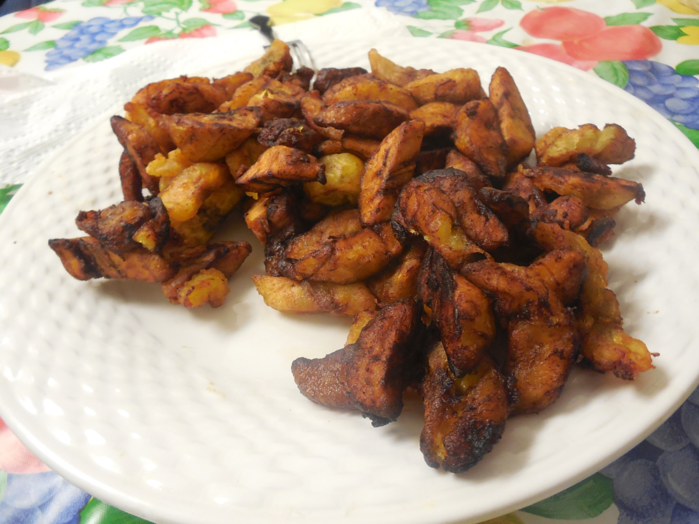 Patience Wilson says there's an art to frying plantains – you want to make sure they’re brown and crispy on the outside while still being sweet and chewy on the inside. Photo: Shuka Kalantari