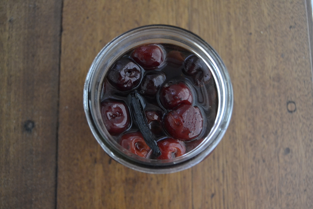 These maraschino-style cherries are made with affordable Bing cherries, sugar, brandy, vanilla, and almond extract. Photo: Kate Williams