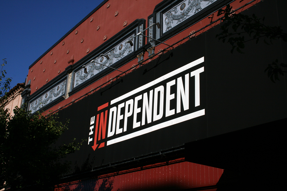 The Independent marquee. Photo: Lauren Sloss