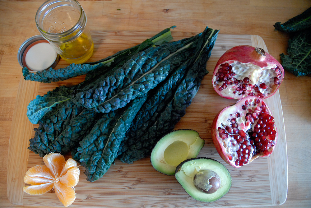 Ingredients for Christmas Kale Salad. Photo: Wendy Goodfriend