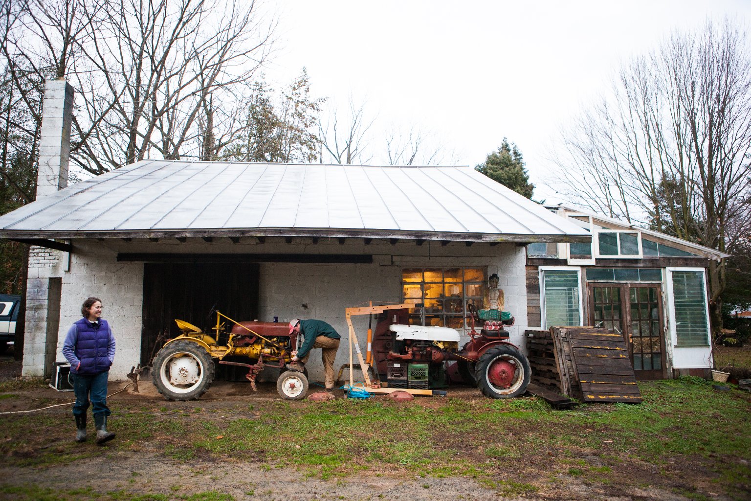 Chris and Sara Guerre are among a growing number of farmers who have made the choice to rent land to farm instead of buy because of increasing property values. Photo: Zac Visco for NPR