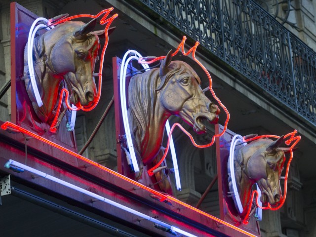 Americans may recoil at the thought of eating horse meat, but other countries feel quite differently, as the sign above this butcher shop in Paris attests. Photo: Jacques Brinon/AP