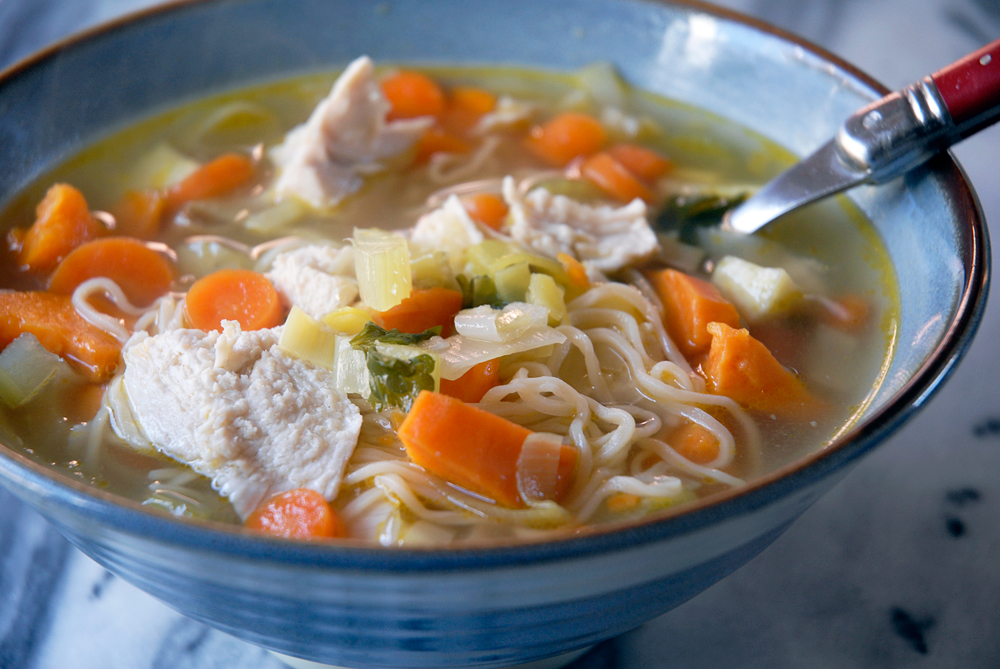 Chicken soup with egg noodles. Photo: Wendy Goodfriend