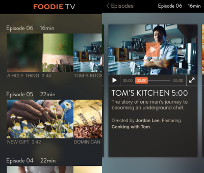 FoodieTV offers short programs about food and travel for the casual, interested viewer. Photo: FoodieTV