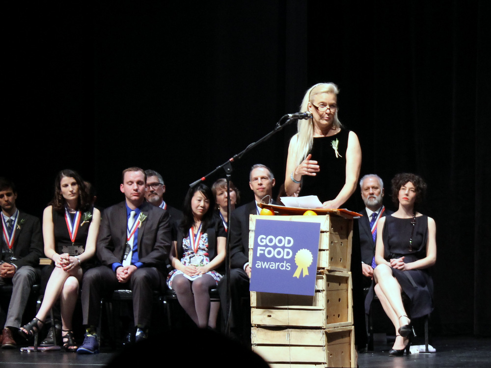 Nell Newman was the keynote speaker at the Good Food Awards ceremony on Thursday, January 16. Photo: Kate Williams