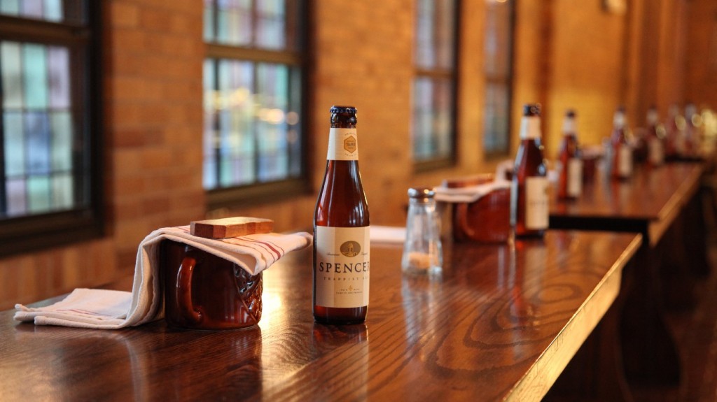 Spencer Trappist Ale, made by the first official Trappist brewery outside Europe, will go on sale next week in Massachusetts. Photo: Nick Hiller/The Spencer Brewery