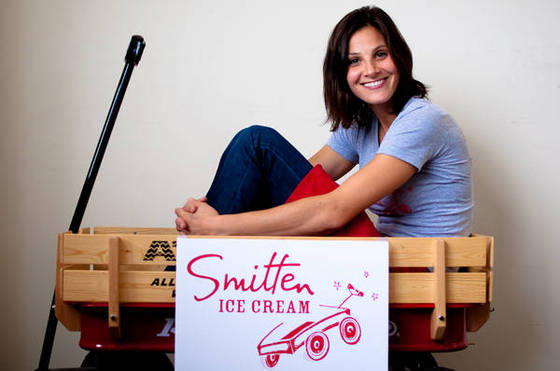 Robyn Sue Fisher in her wagon. Photo: Courtesy of SF Weekly