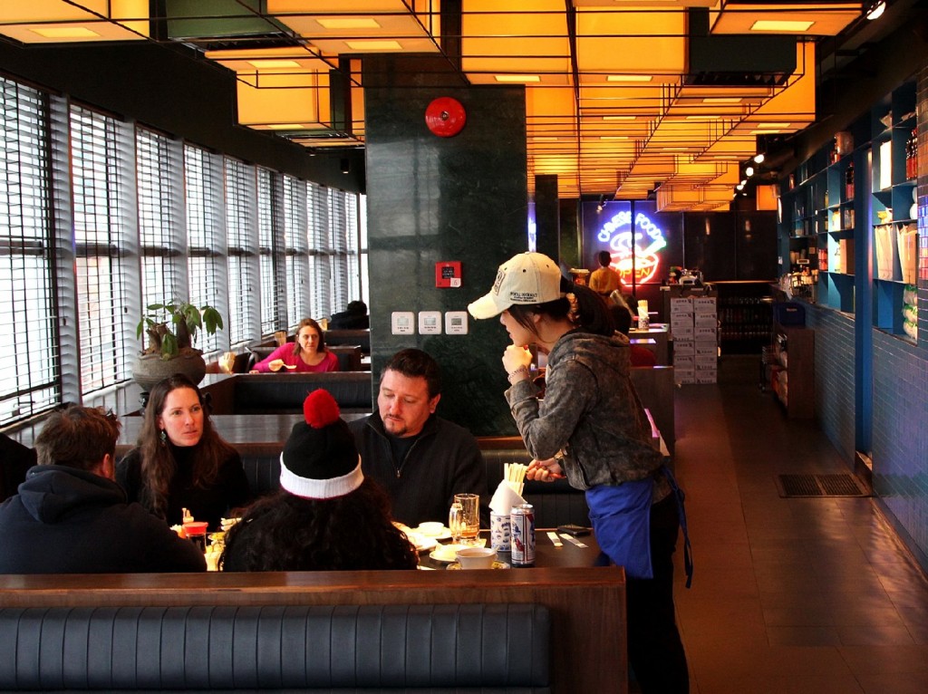 The majority of patrons at Shanghai's Fortune Cookie restaurant are foreigners, particularly Americans who crave the American-Chinese food they grew up with but can't find in China. (Frank Langfitt/NPR)