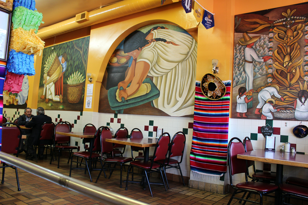 Murals adorn Chava's interior. Photo: Wendy Goodfriend