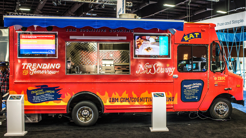 Watson's culinary concoctions were served up from an IBM food truck at a tech conference in Las Vegas last week. Next stop: Austin. Photo: IBM Research/Flickr