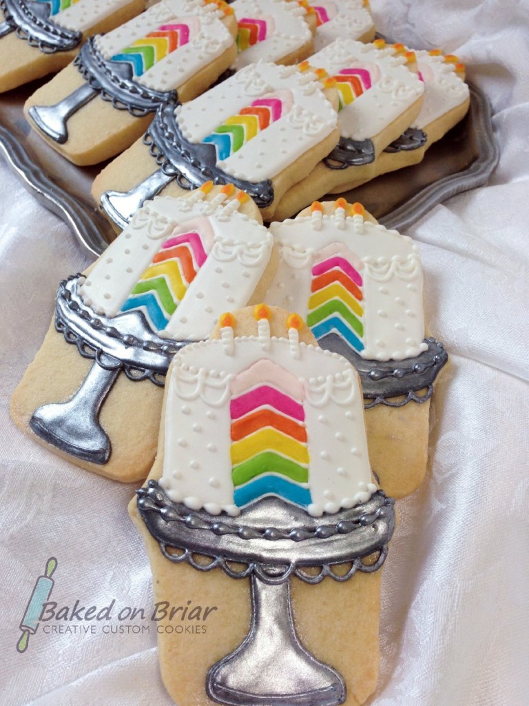 Allison Quirk Barrett created these rainbow birthday cake cookies, which were finalists in Cookie Connection's Best Cookies of 2013 competition. She is a professional cookie decorator and owner of Baked on Briar in Medway, Mass. Photo: Courtesy of Allison Quirk Barrett via Cookie Connection