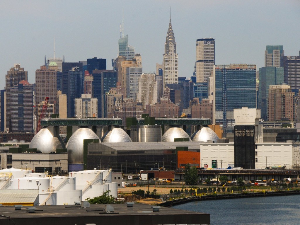 There are eight digester eggs. They're made of steel, and each contains millions of gallons of black sludge. Photo: Courtesy of New York City Department of Environmental Protection