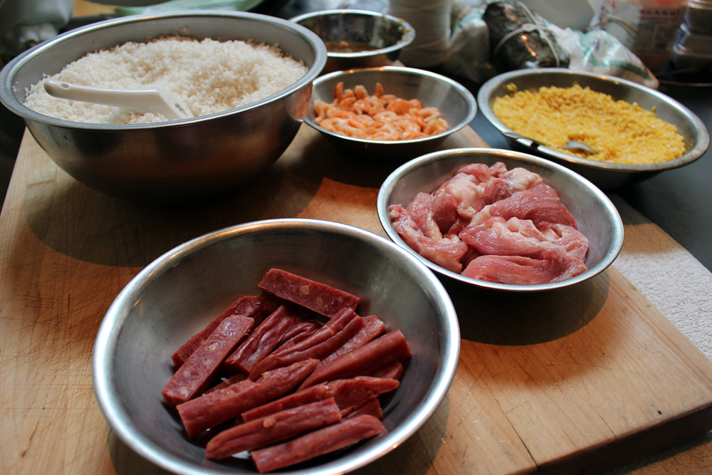 Banh Chung ingredients. Photo: Wendy Goodfriend