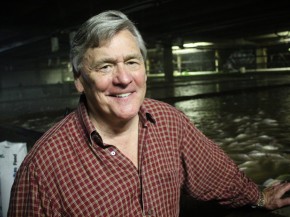Bill Martin, president of Blue Ridge Aquaculture, in his company's tilapia-growing room. Photo: Dan Charles/NPR