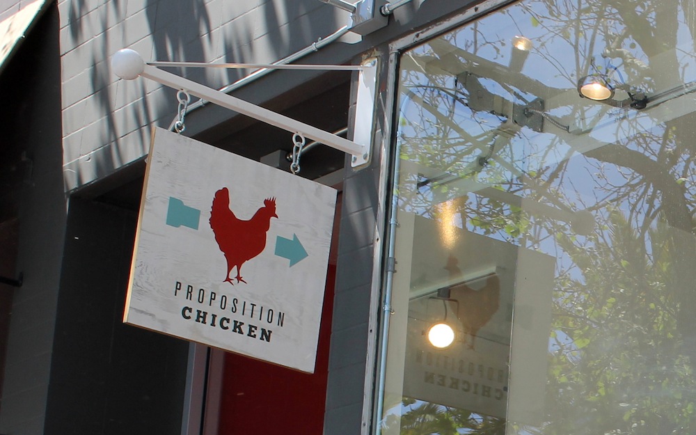 Proposition Chicken is located on a busy block of Market Street in between Octavia and Gough in Hayes Valley. Photo: Kate Williams