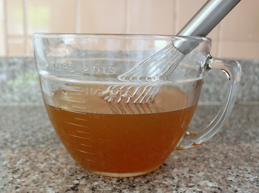 Whisk the strained cinchona mixture with the citric acid-sugar syrup to taste. Photo: Kate Williams