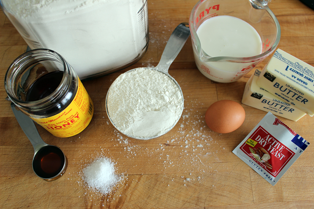 Ingredients for homemade burger buns. Photo: Wendy Goodfriend