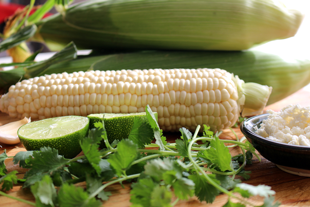 Ingredients for Grilled Corn-On-The-Cob with Lime-Cilantro Pesto. Photo: Wendy Goodfriend