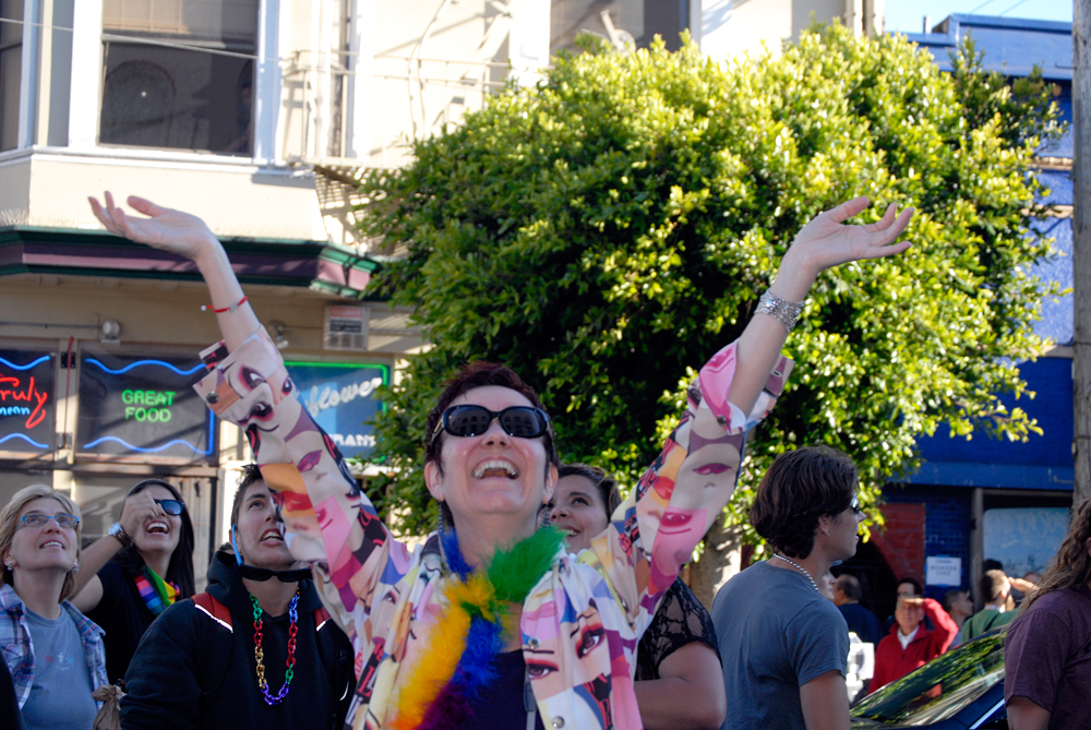 Dyke March festivities on 16th Street. Photo: Wendy Goodfriend
