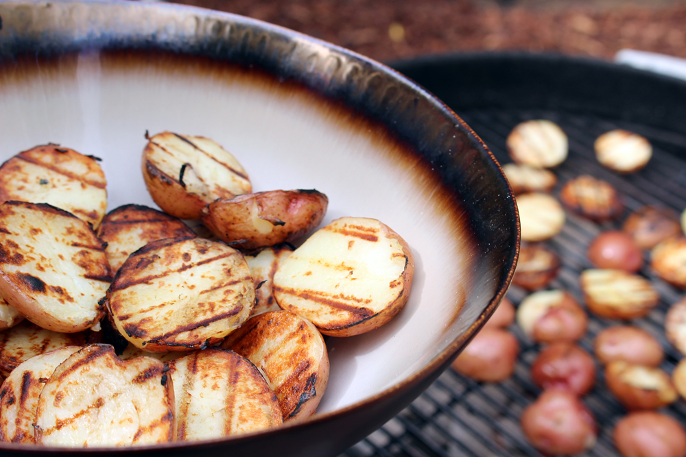 Why not throw your potato salad on the grill? Photo: Wendy Goodfriend
