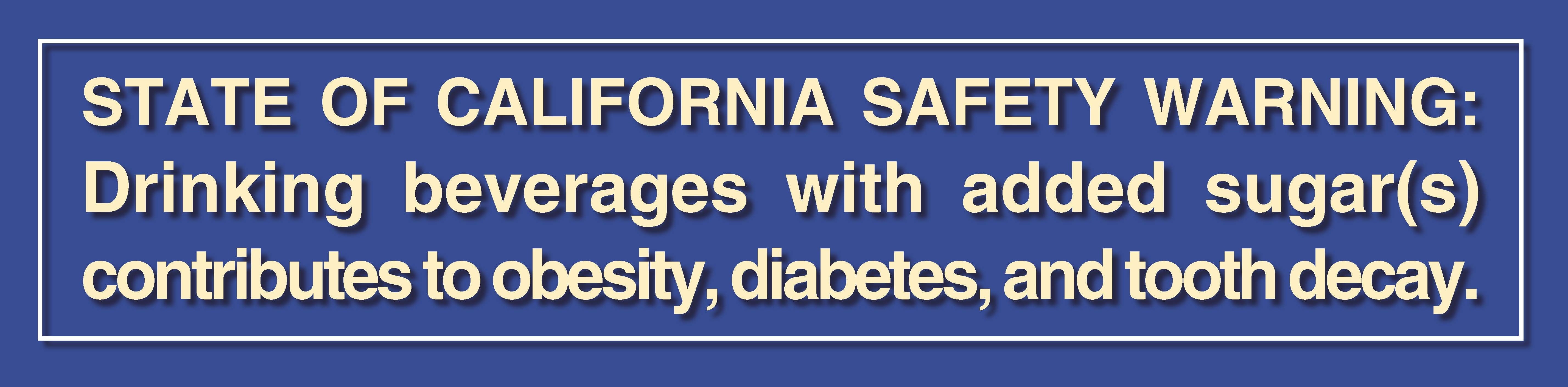 Warning label mock-up. Image: California Center for Public Health Advocacy