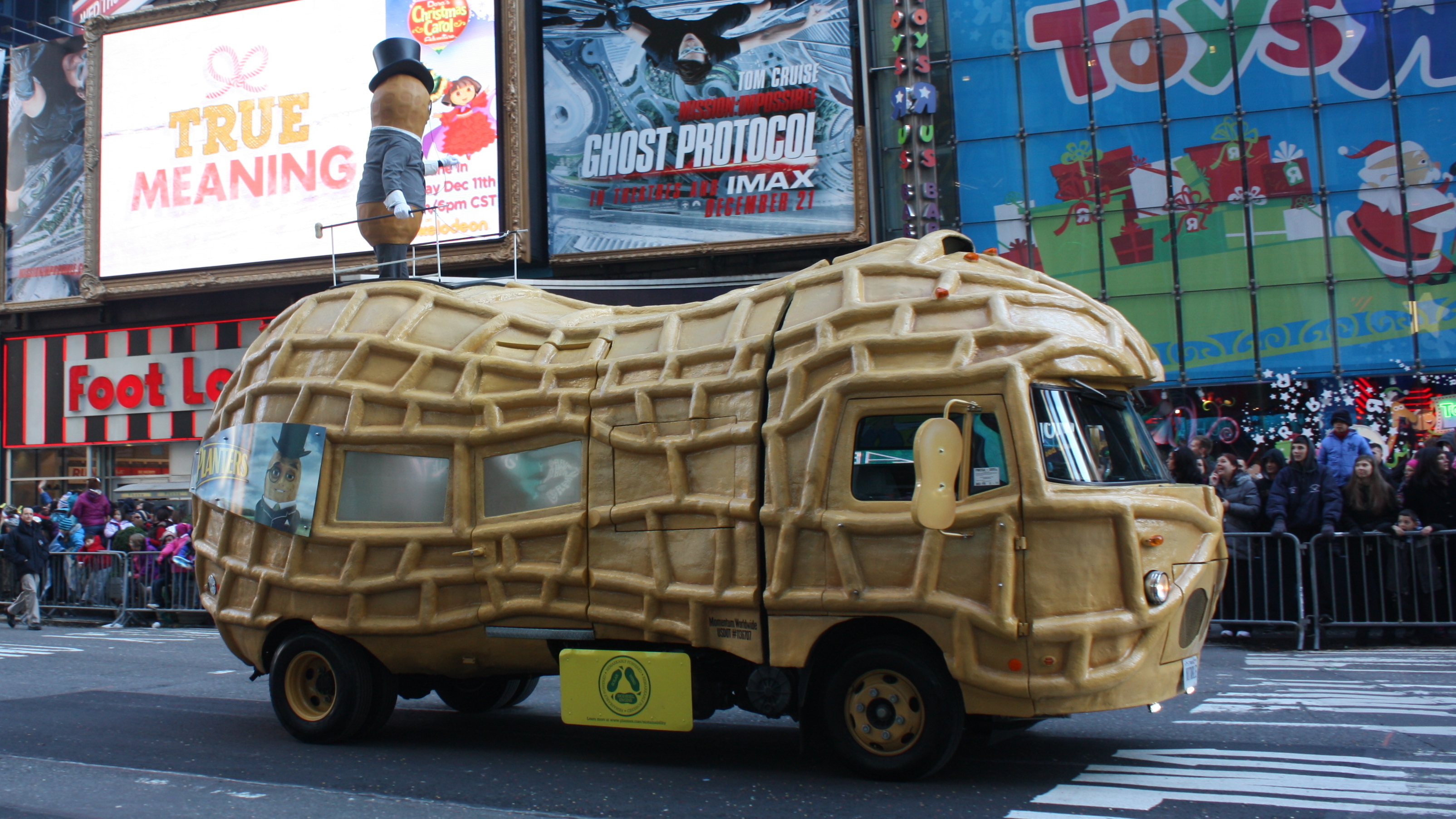 The Planters Nutmobile, seen here taking a starring turn at the Macy's Thanksgiving Day Parade, is hitting the road for a yearlong trip across the U.S. Photo: Peter Roan/Flickr