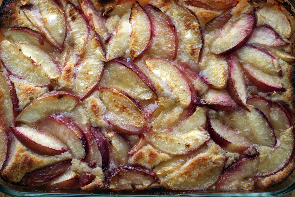 Bake until the fruit is bubbling and the cobbler is golden brown. Photo: Wendy Goodfriend
