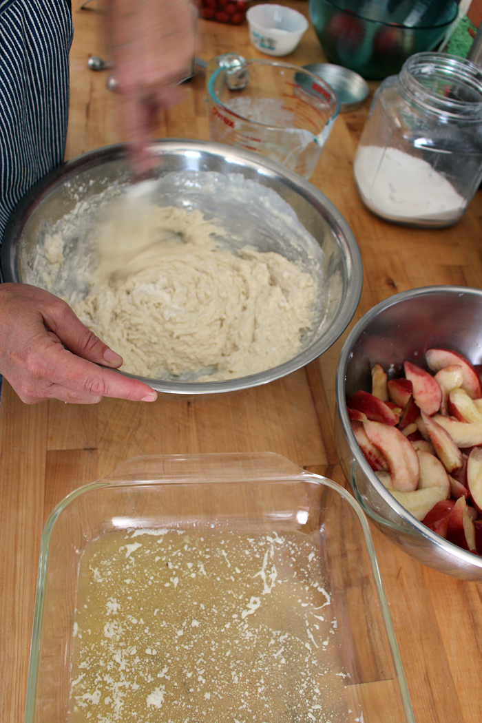 Stir dry and wet ingredients together. Don't overmix! Photo: Wendy Goodfriend