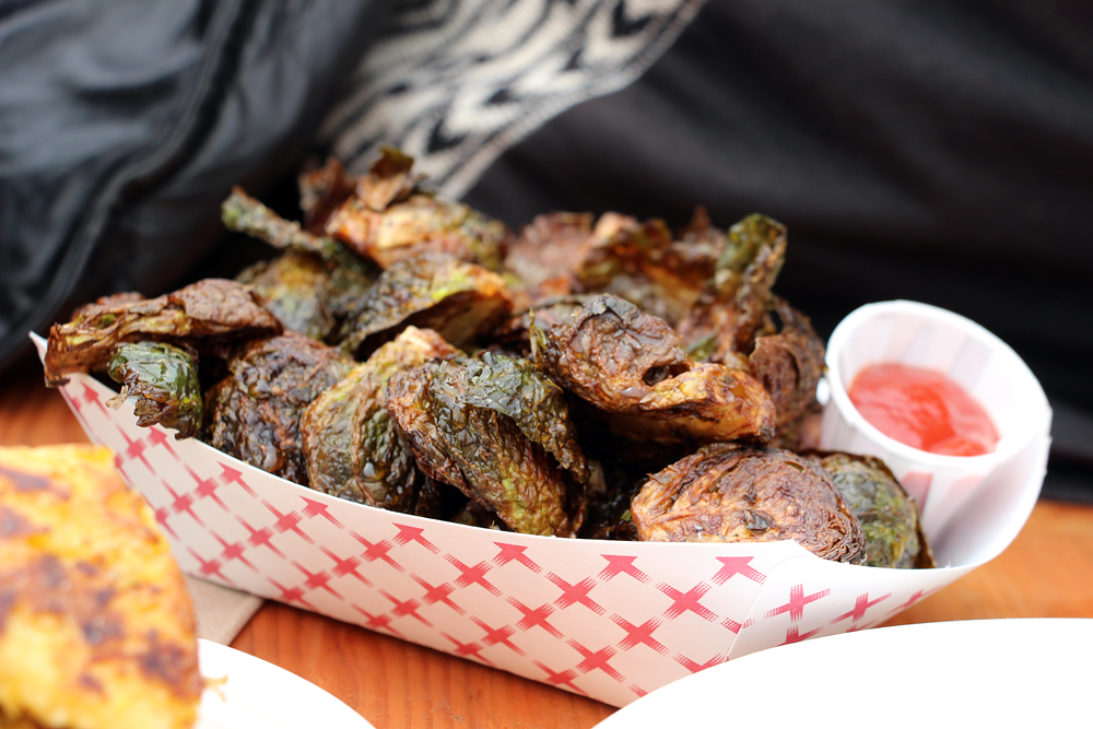 Maple sweetened crispy Brussels sprouts from American Grilled Cheese Kitchen. Photo: Wendy Goodfriend 