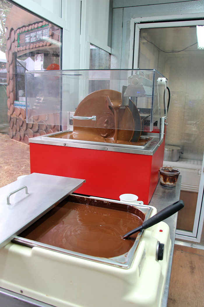 Guittard chocolate being tempered for “liquid chocolate bar.” Photo: Wendy Goodfriend