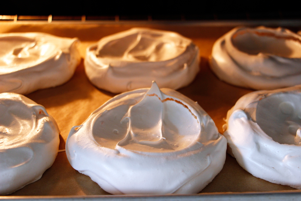 Bake until crisp, about 1 hour for the individual meringues. Photo: Wendy Goodfriend