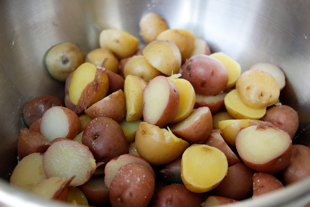 Prep the potatoes. Photo: Wendy Goodfriend